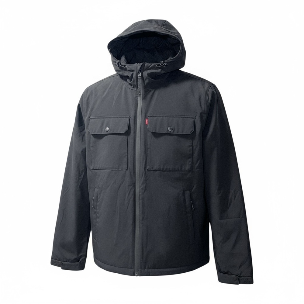 Levi's Black Hooded Rain Jacket